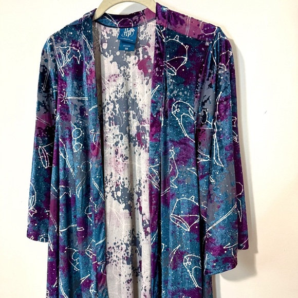Harry Potter Exclusive Boxlunch Collection Burn Out Velvet Constellation Kimono - Picture 5 of 7